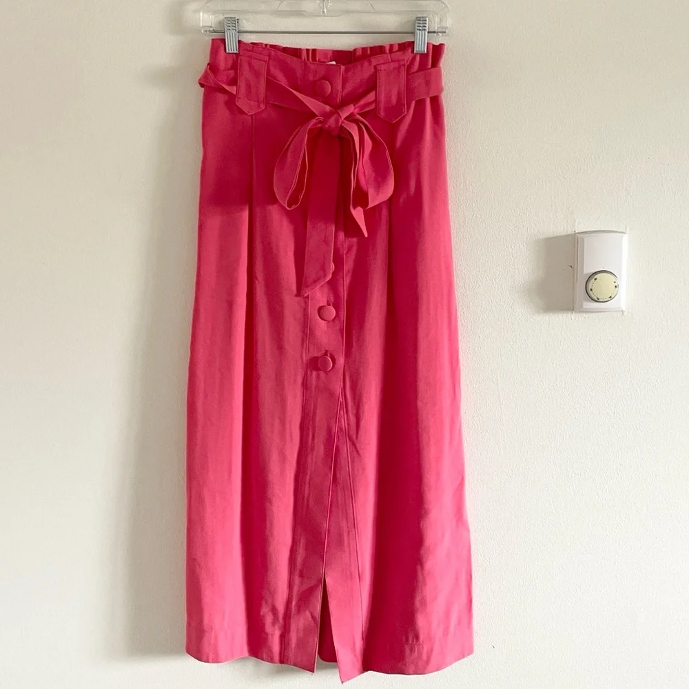Sabina Musayev Isla Top Lucille Skirt Set Medium Midi Two Piece Hibiscus Pink - Picture 7 of 14